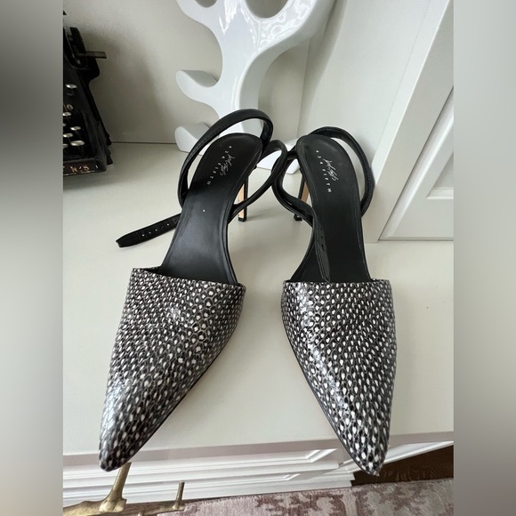 LORD & TAYLOR 424 FIFTH Pointed Toe strappy Heels Leather Women’s size 10 - Picture 3 of 16